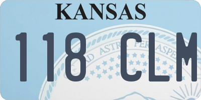 KS license plate 118CLM