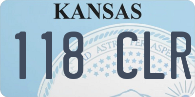 KS license plate 118CLR