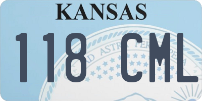 KS license plate 118CML