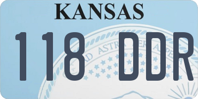 KS license plate 118DDR