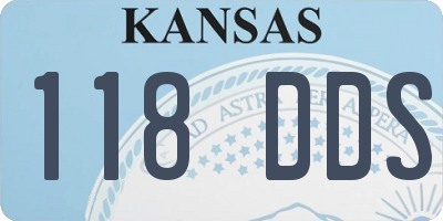 KS license plate 118DDS