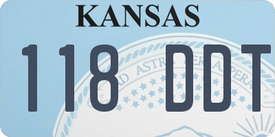 KS license plate 118DDT