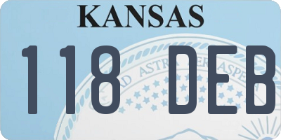 KS license plate 118DEB