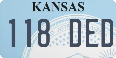 KS license plate 118DED