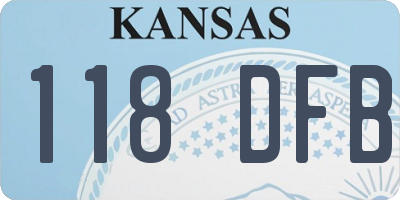 KS license plate 118DFB