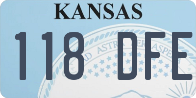 KS license plate 118DFE