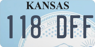 KS license plate 118DFF