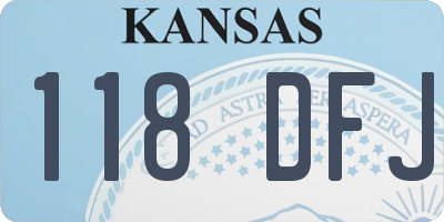 KS license plate 118DFJ