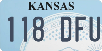 KS license plate 118DFU