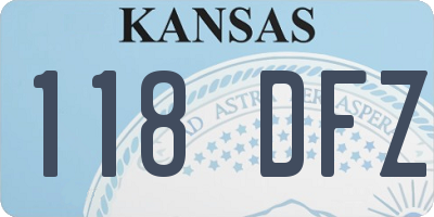 KS license plate 118DFZ