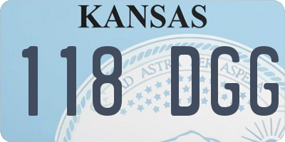KS license plate 118DGG
