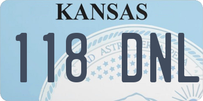 KS license plate 118DNL