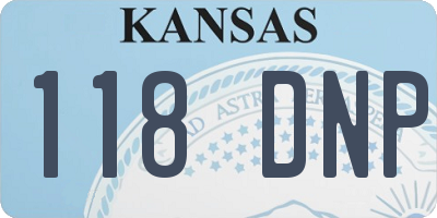 KS license plate 118DNP