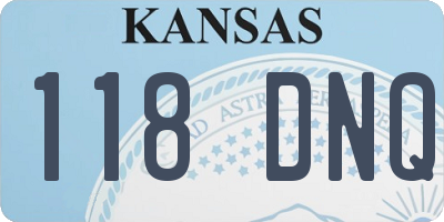 KS license plate 118DNQ