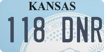 KS license plate 118DNR