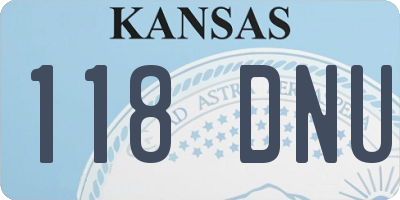 KS license plate 118DNU