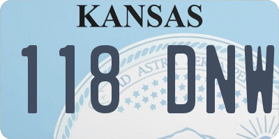 KS license plate 118DNW