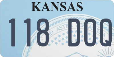 KS license plate 118DOQ