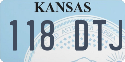 KS license plate 118DTJ