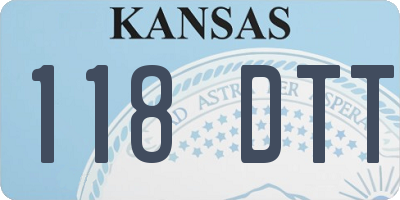 KS license plate 118DTT
