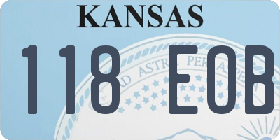 KS license plate 118EOB