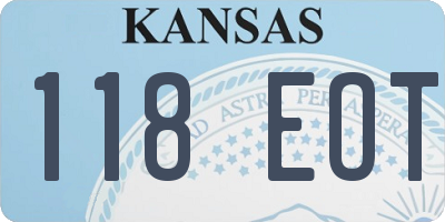KS license plate 118EOT