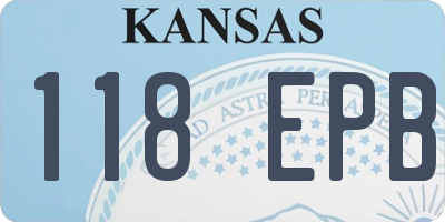 KS license plate 118EPB