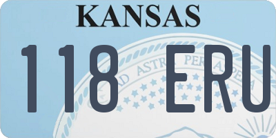 KS license plate 118ERU