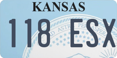KS license plate 118ESX