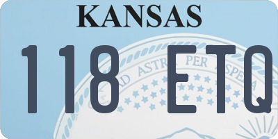 KS license plate 118ETQ