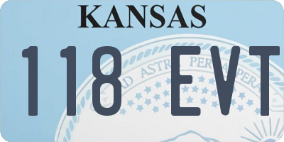 KS license plate 118EVT