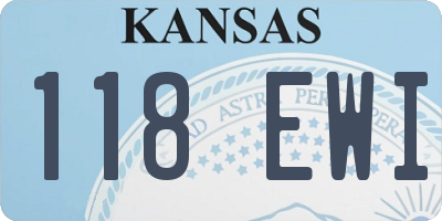 KS license plate 118EWI