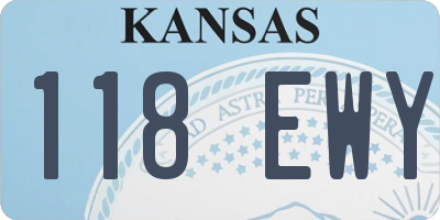 KS license plate 118EWY