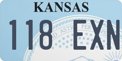 KS license plate 118EXN