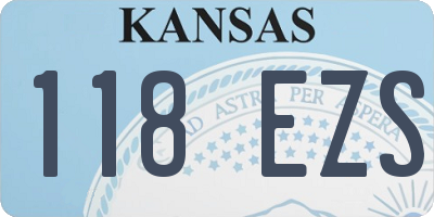 KS license plate 118EZS