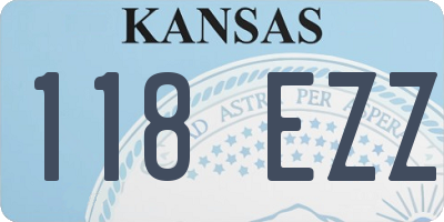 KS license plate 118EZZ