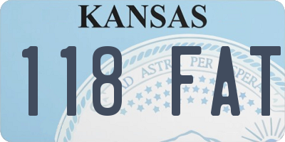 KS license plate 118FAT