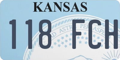 KS license plate 118FCH
