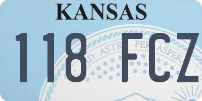 KS license plate 118FCZ