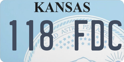 KS license plate 118FDC