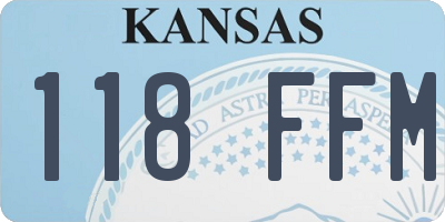 KS license plate 118FFM