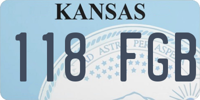 KS license plate 118FGB