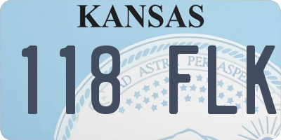 KS license plate 118FLK