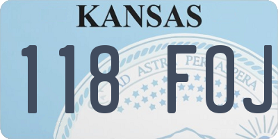 KS license plate 118FOJ