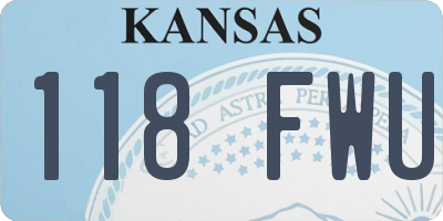KS license plate 118FWU