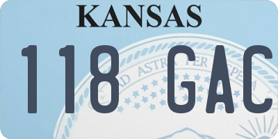 KS license plate 118GAC