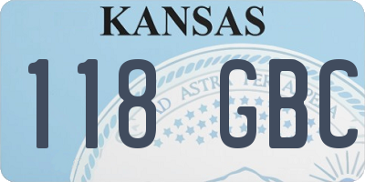 KS license plate 118GBC