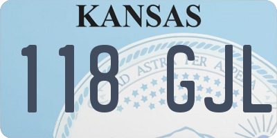 KS license plate 118GJL