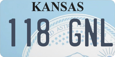 KS license plate 118GNL