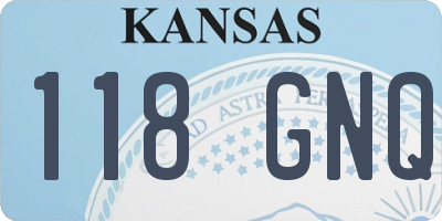 KS license plate 118GNQ